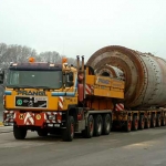 Spezialtransport einer Mühle